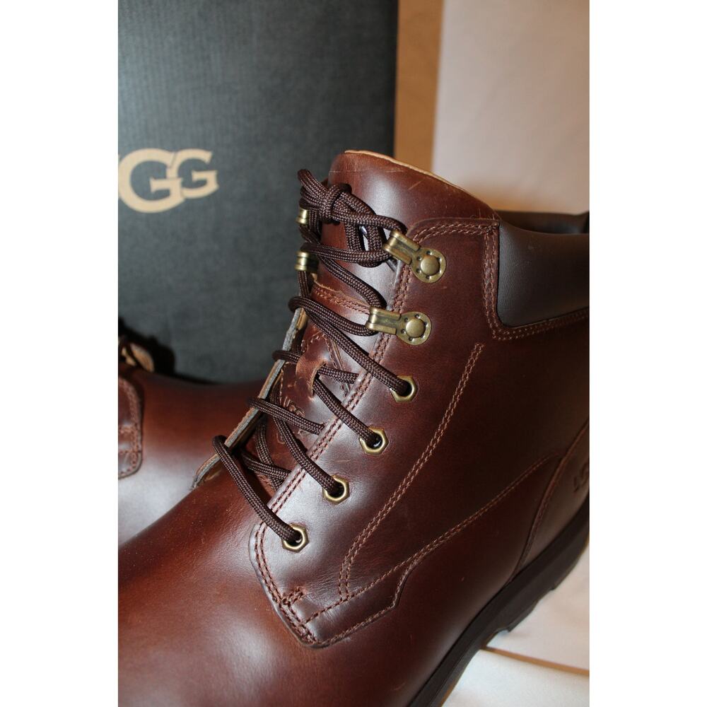 NIB UGG MEN'S WATERPROOF STENTON WORK CASUAL LEATHER BOOTS - Picture 4 of 8